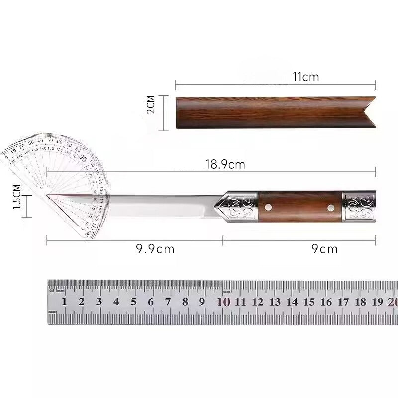 Handcrafted Japanese-Style Wooden Handle Utility Knife - Image 1