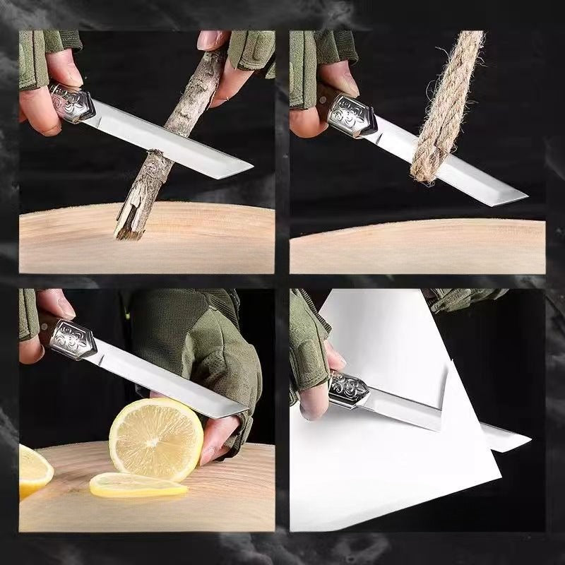 Handcrafted Japanese-Style Wooden Handle Utility Knife - Image 3