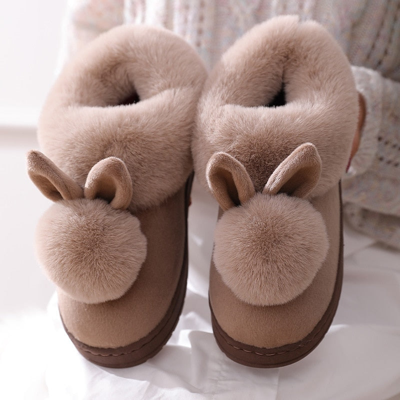 Rabbit Ear Fluffy Indoor Slippers - Image 6