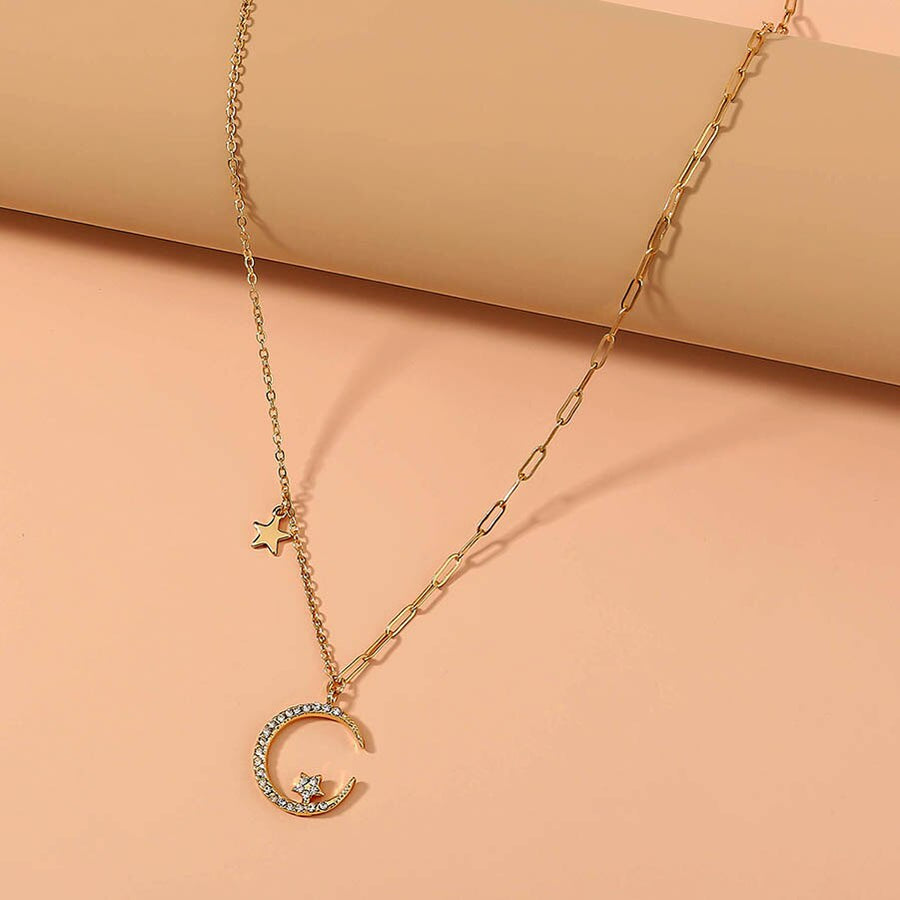 Charming Moon Long Chain Necklace - Image 0