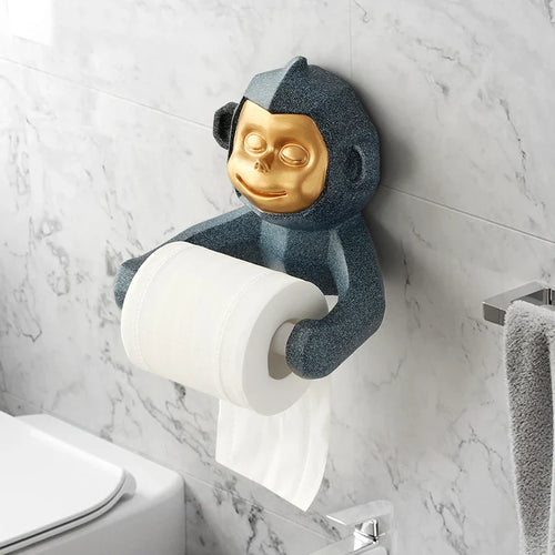 Happy Monkey Resin Toilet Paper Holder - Image 0