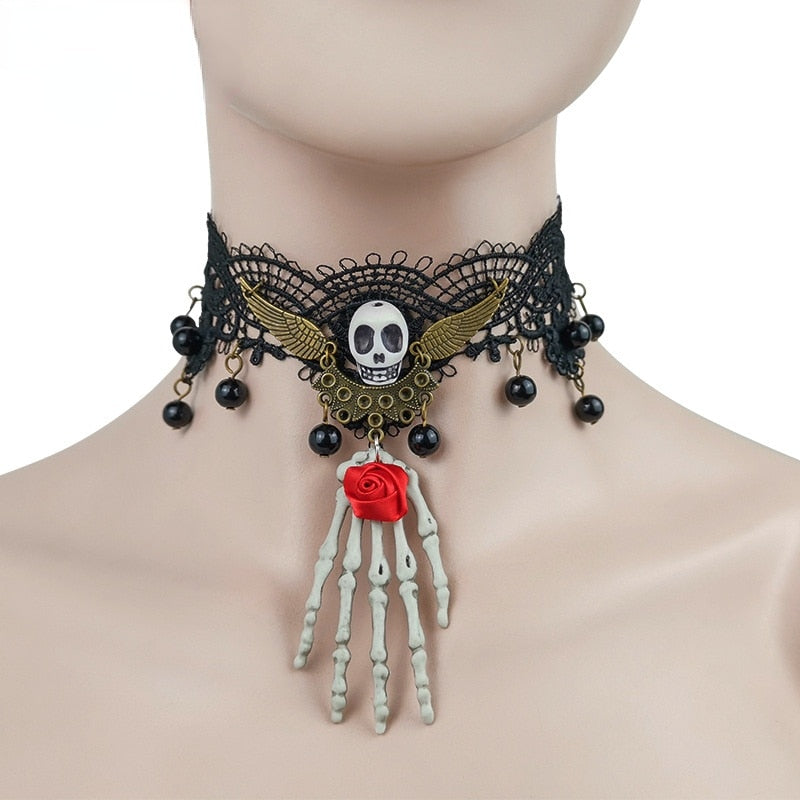 Red Bat Halloween Necklace - Image 2