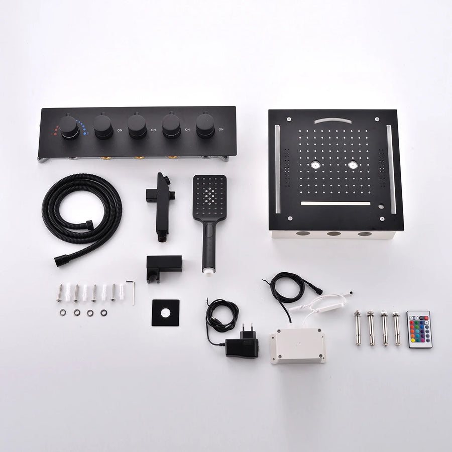 LED Music Shower Set Ceiling Rainfall Waterfall - Image 4