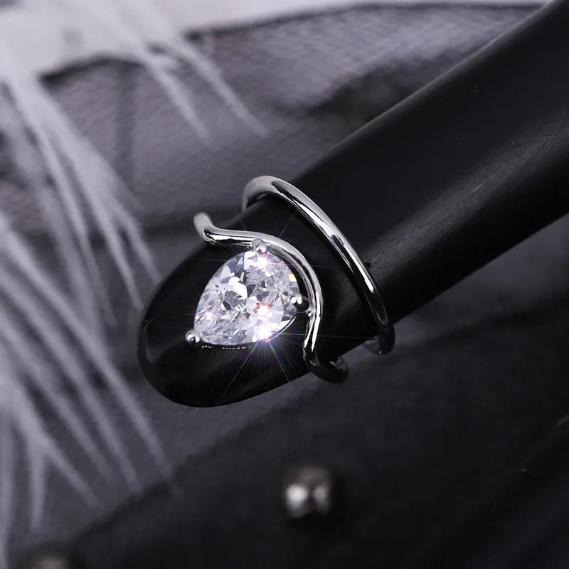 Elegant Fingertip Chic Gothic Slim Metal Nail Rings - Image 28