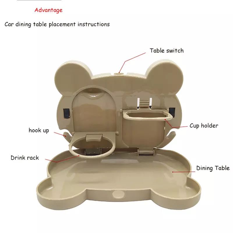 Multifunctional Mini Panda Car Backseat Tray - Image 5