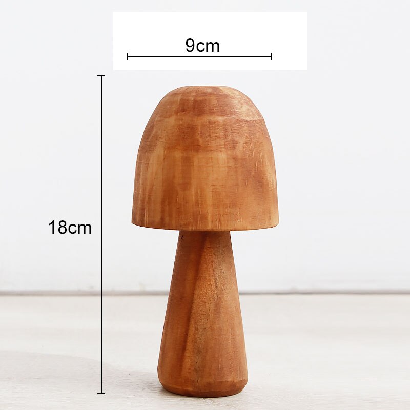 Mushroom Solid Wood Sculpture Home Decor - Image 10
