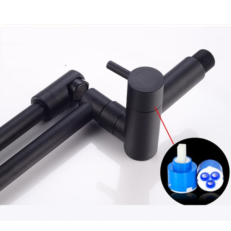 Wall-Mounted Folding Chrome Pot Filler Faucet - Image 3