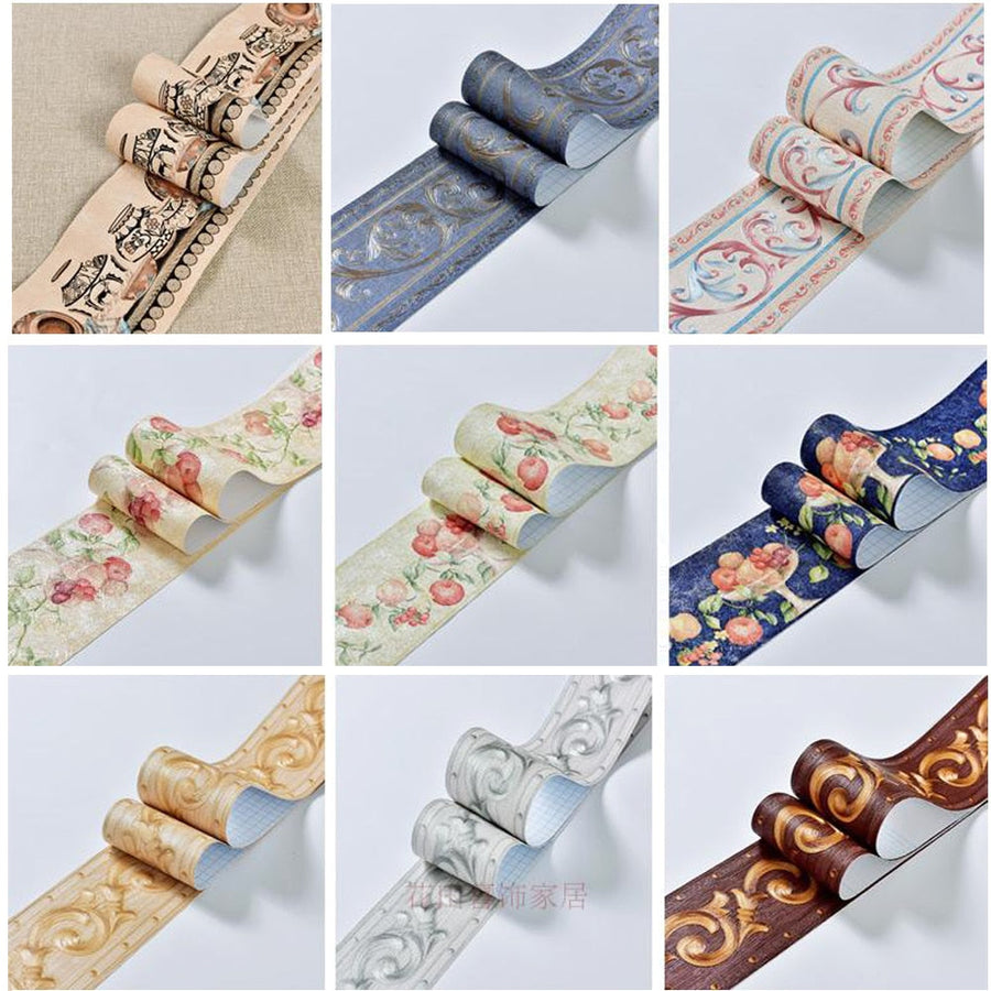 Retro Flair Waterproof Self-Adhesive Wallpaper - Image 1