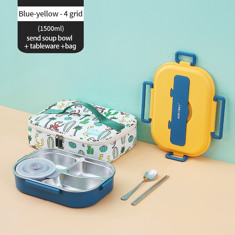Stainless Steel Multi Compartment Kids Lunch Box - Image 13