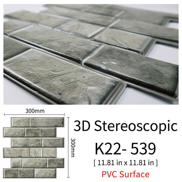 3D Self-Adhesive Cobblestone Wall Stickers - Image 5