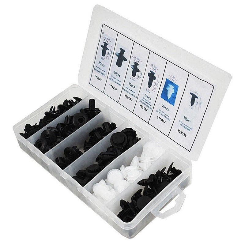 100pcs Auto Fastener Pin Rivet Bumper Car Clip Kit - Image 2
