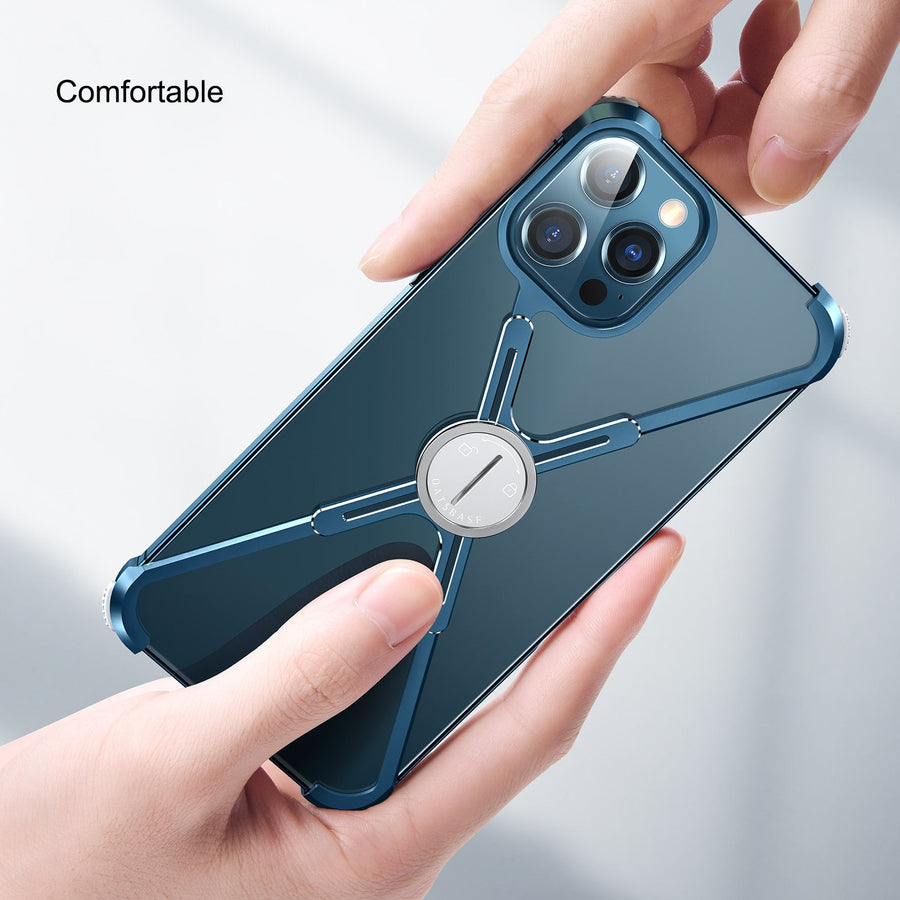 X Shaped Metal iPhone Back Cover Case - Image 2