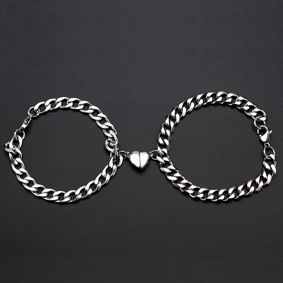 Heart-Shaped Magnet Couples Bracelet - Image 3