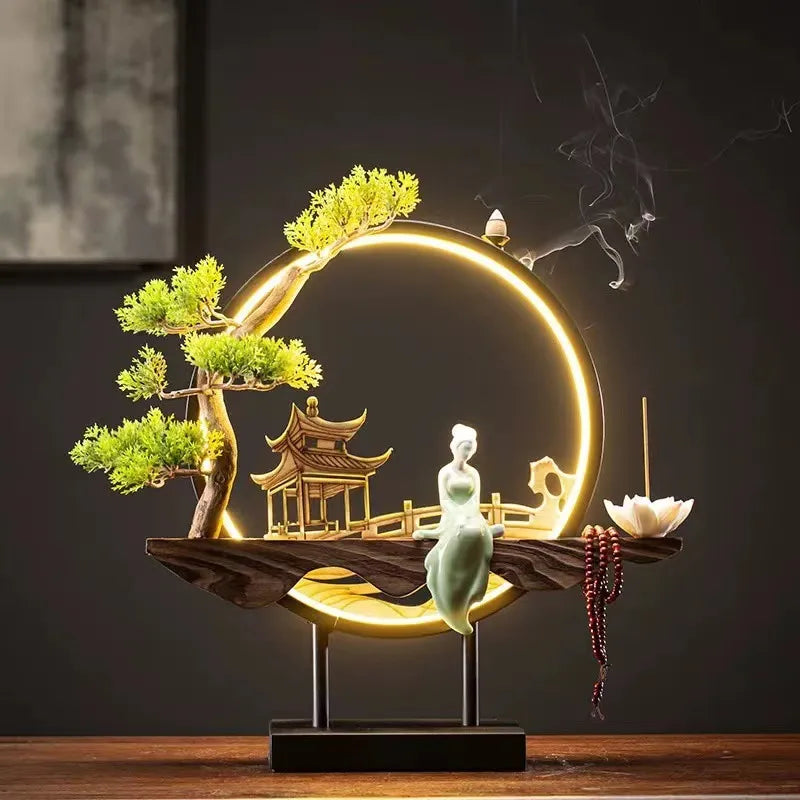 Zen Serenity Waterfall Backflow Incense Burner - Image 0