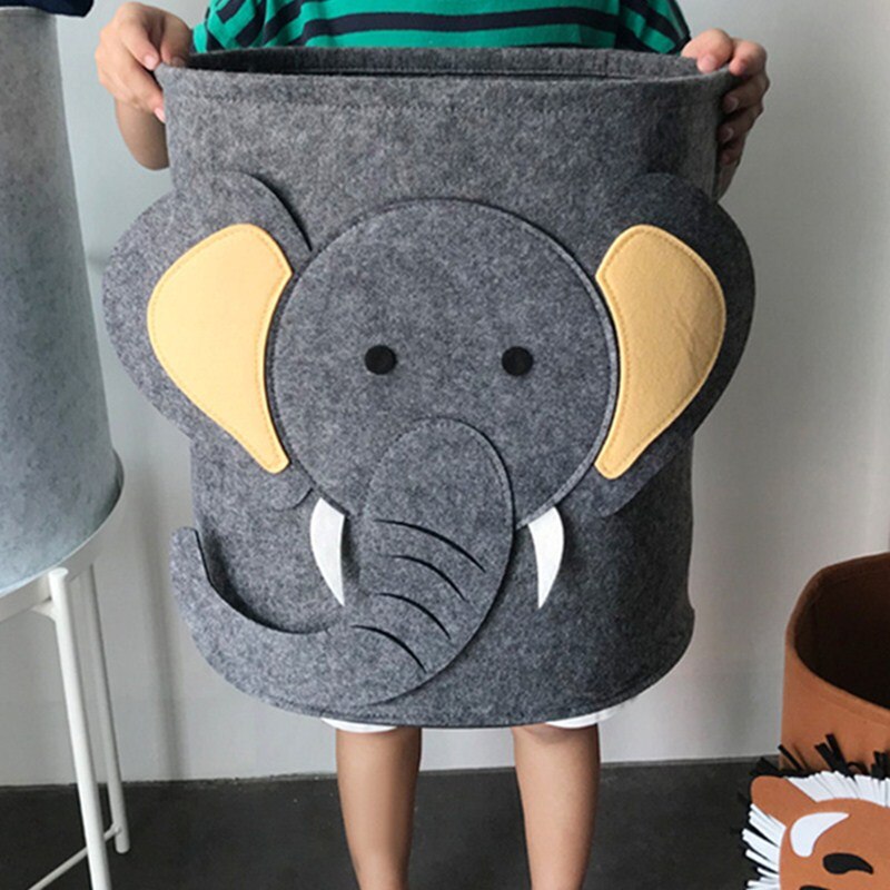 Safari Animals Collapsible Kids Toy Laundry Organizer Basket - Image 1