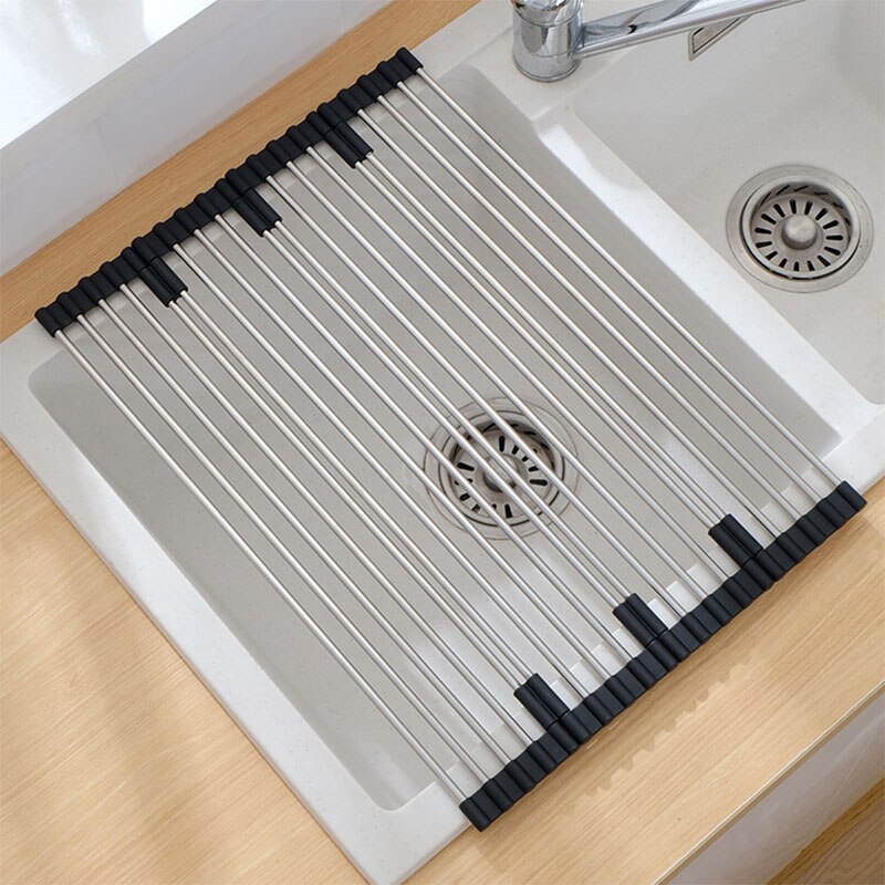Foldable Stainless Steel Dish Drying Rack - Image 5