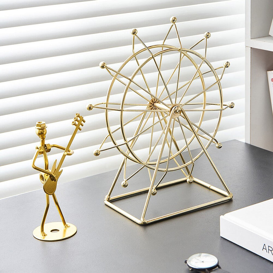 Modern Metal Rotating Home Office Decor - Image 2
