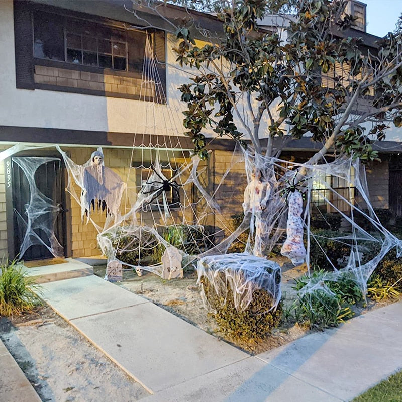 Artificial Stretchy Cobweb Halloween Decoration - Image 8