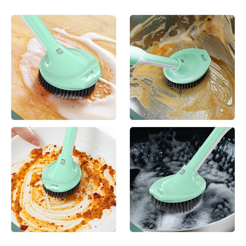 Soap Saver Long Handle Easy Dishwashing Brush - Image 1