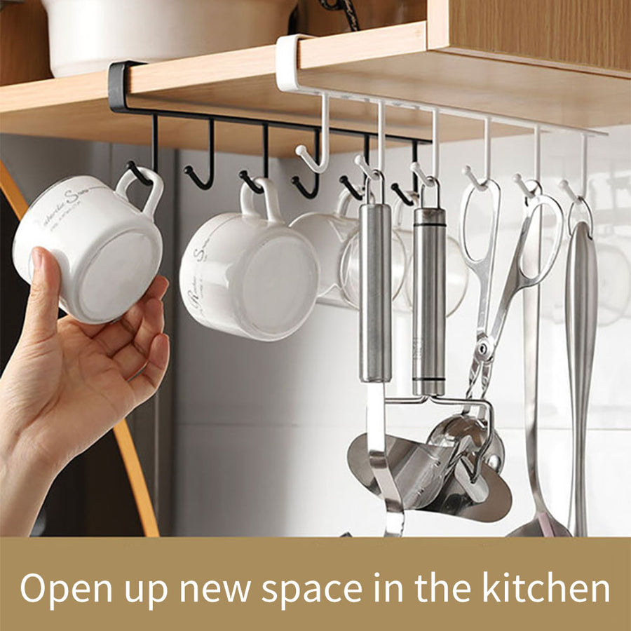 Kitchen Under Cabinet Organizer Hook Rack - Image 2