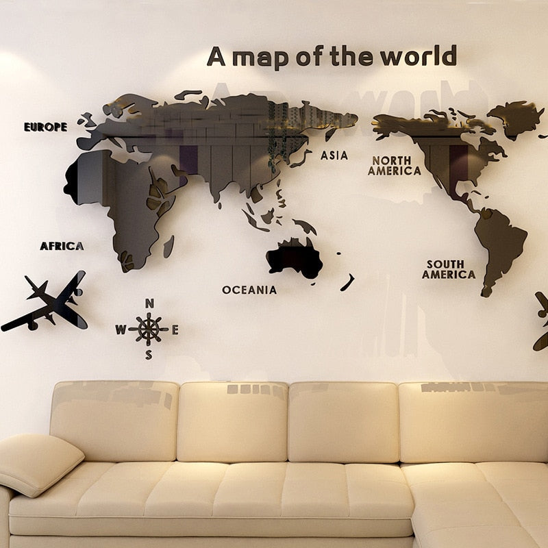 Globe Vision World Map Sticker - Image 1