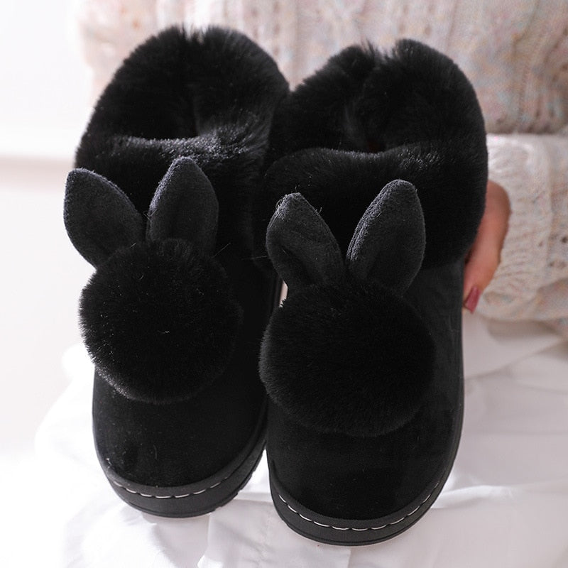 Rabbit Ear Fluffy Indoor Slippers - Image 5
