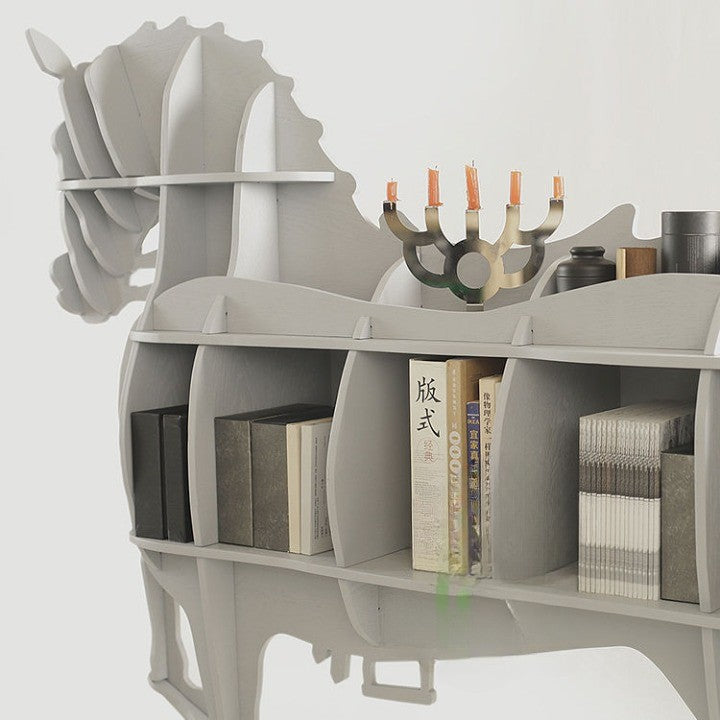 Horse-Shaped Wooden Decorative Bookshelf - Image 1
