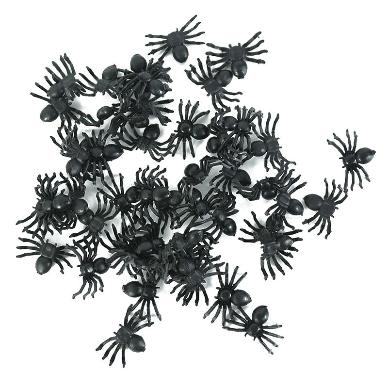 50Pcs Luminous Glowing Spiders Halloween Decoration - Image 1