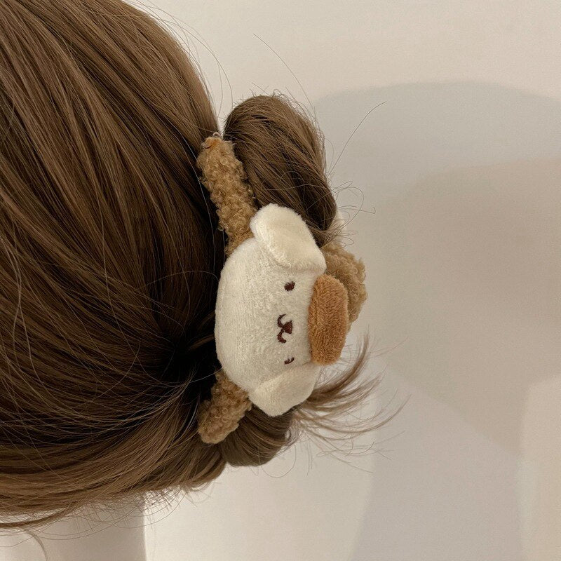 Cartoon Cloud Plush Hair Claw Clips - Image 1