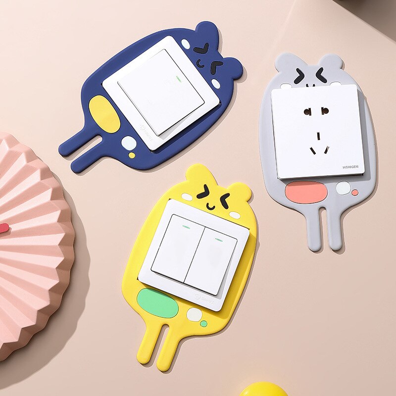 3D Luminous Cartoon Hook Outlet Sticker - Image 0