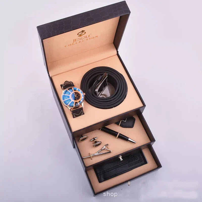 Luxury Fashion Leather Business Men Gift Set - Image 8