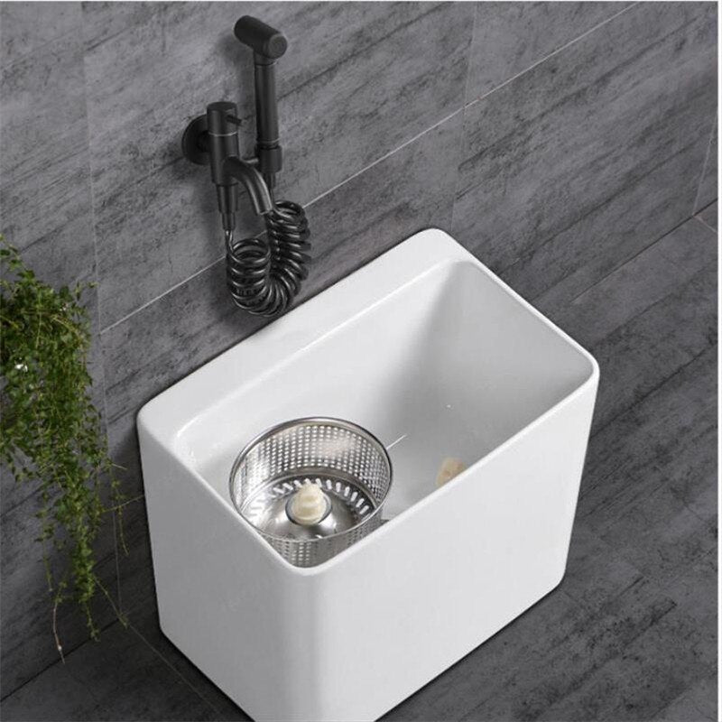 Easy Hygiene Rectangle Ceramic Floor Mop Sink - Image 4