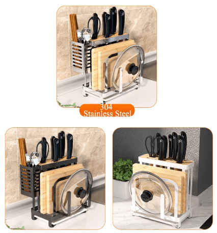Stainless Steel Kitchen Utensils Organizer Drying Rack - Image 8