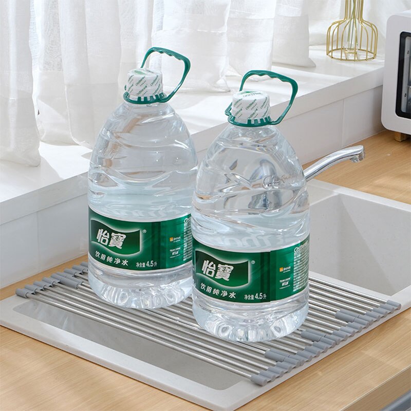 Foldable Stainless Steel Dish Drying Rack - Image 3