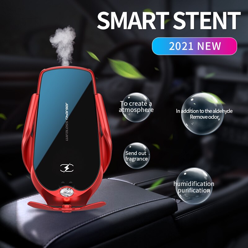 Smart Aromatherapy Wireless Charging Car Phone Holder - Image 2