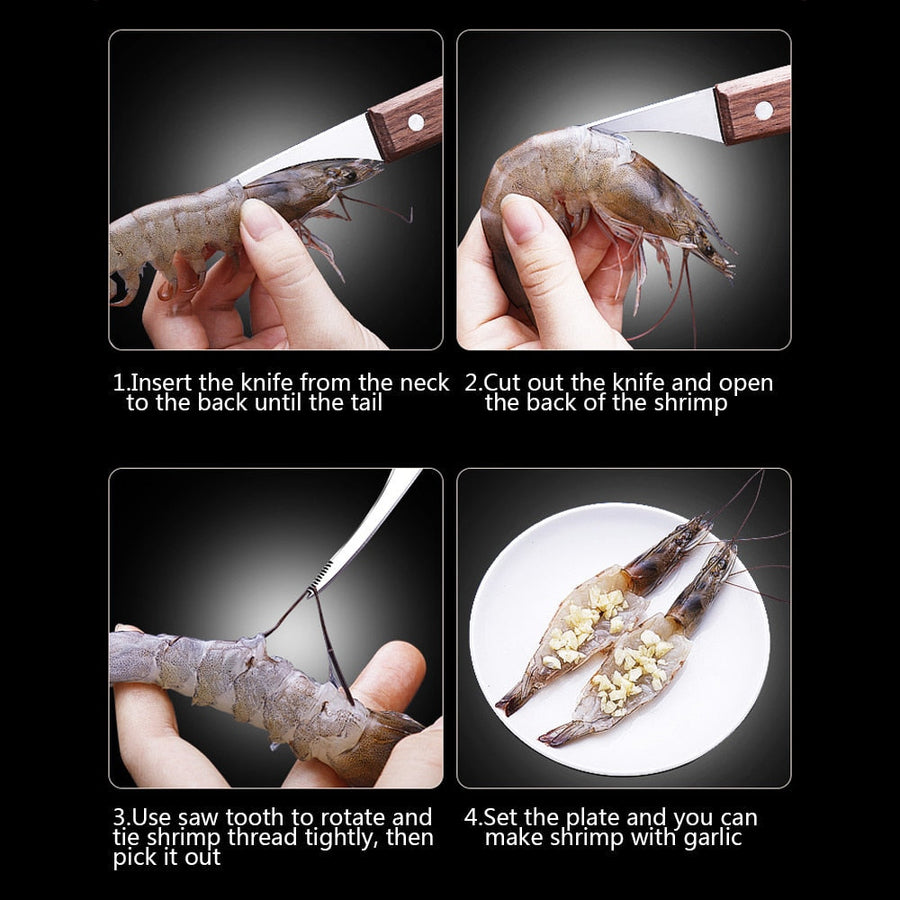 2Pcs Stainless Steel Shrimp Peeler Set - Image 4