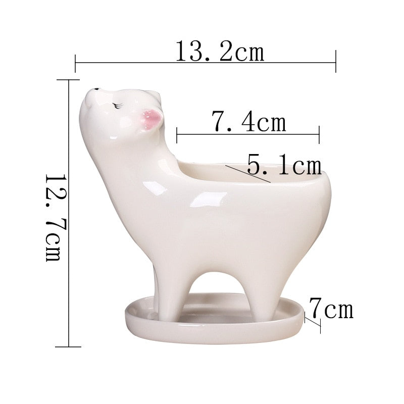 Rising Cat Ceramic Flower Pot - Image 5