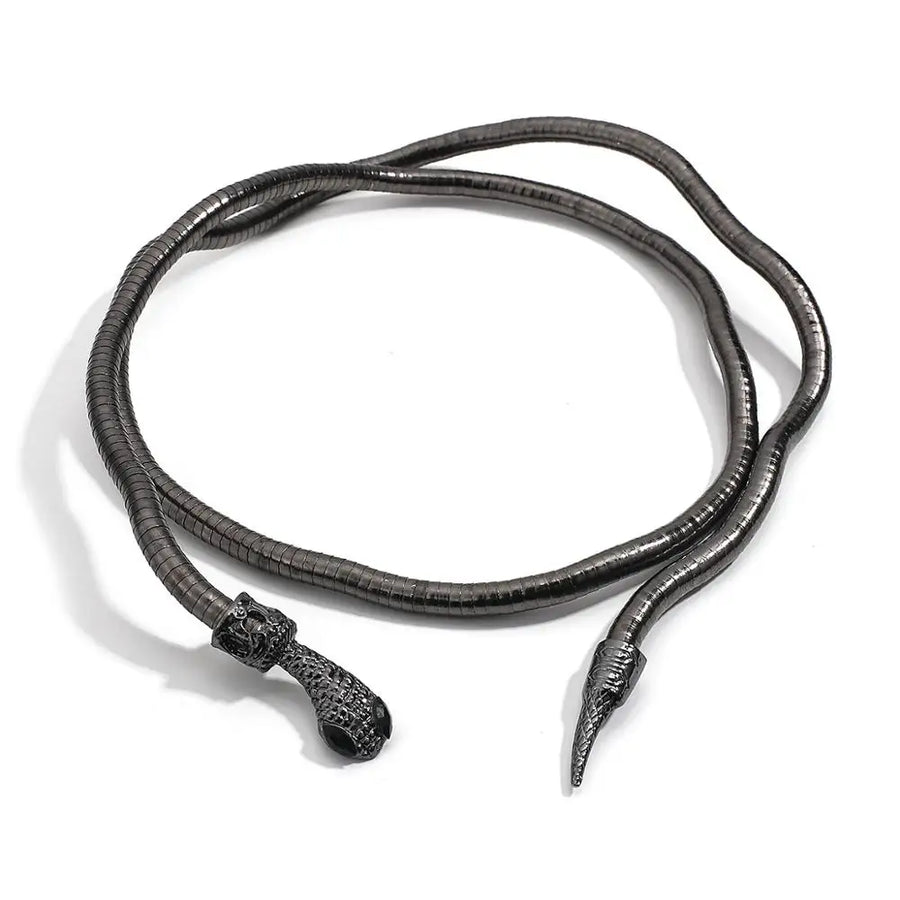 Snake Wrap Bold Dual Necklace - Image 9