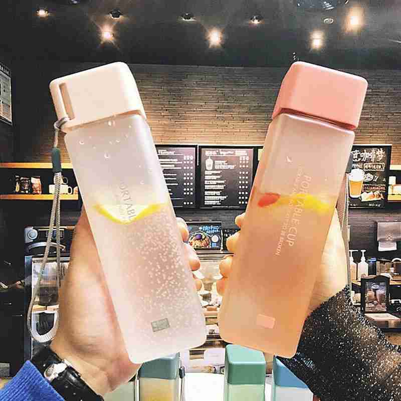 Transparent Square Classy Water Bottle Thermos - Image 2
