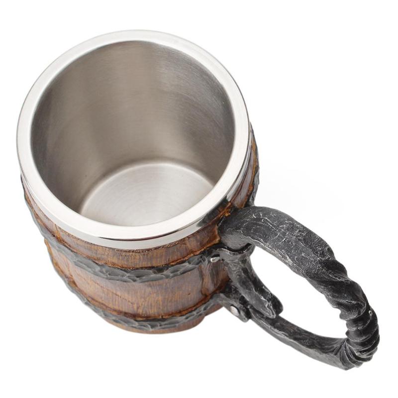 Ancient Time Stainless Steel Wooden Mug - Image 5