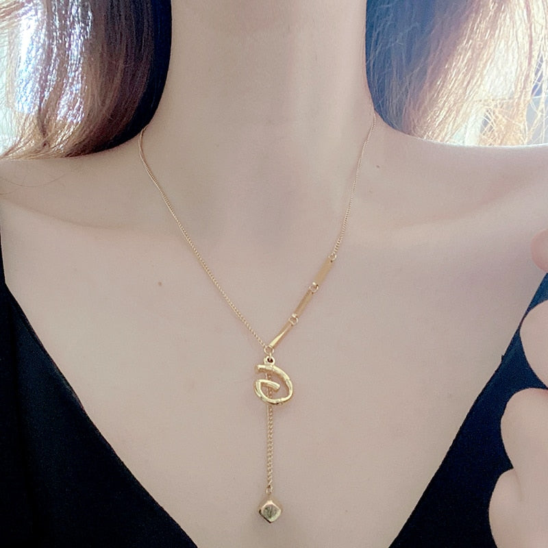 Charming Initials Letter Necklace - Image 1