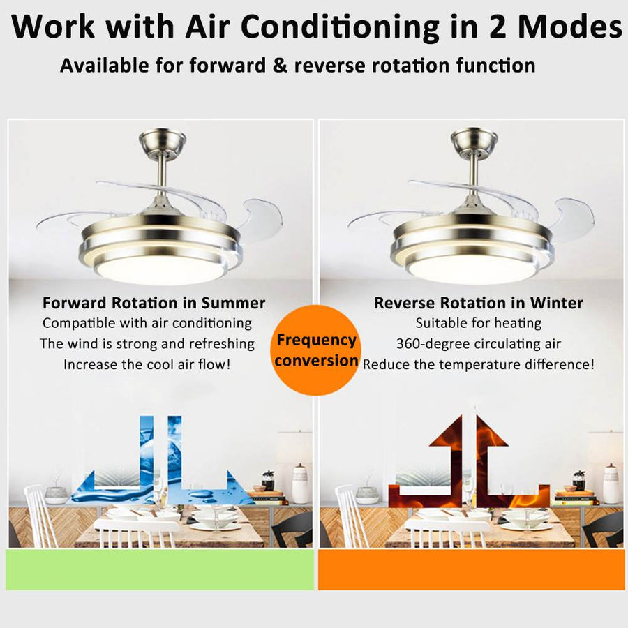 Modern Remote Controlled LED Ceiling Fan Lamp - Image 6