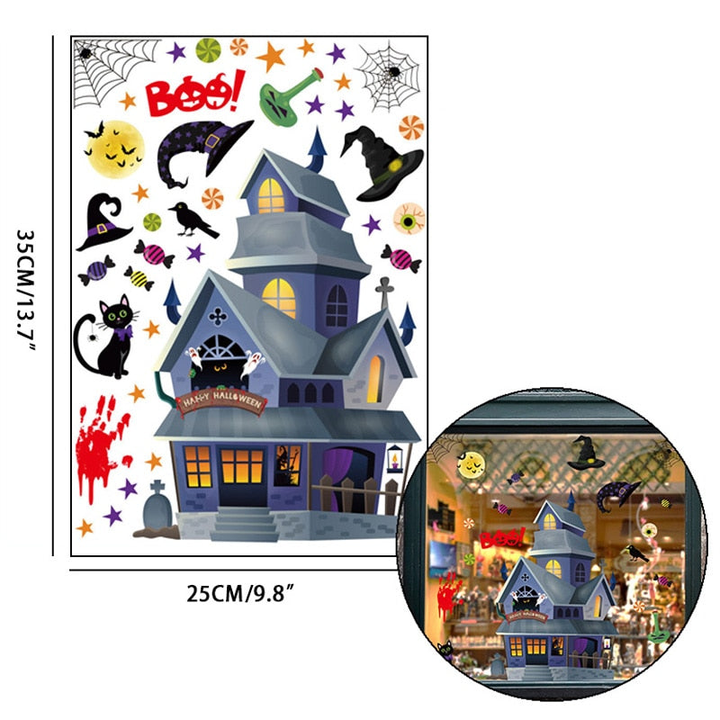Bloody Handprint Stickers Halloween Decor - Image 22