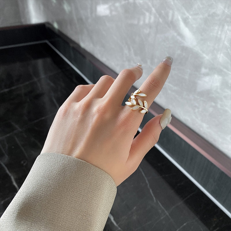 Olive Branch Creative Adjustable Ring - Image 1