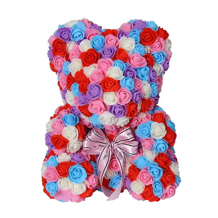 Artificial Rose Flowers Teddy Bear - Image 19