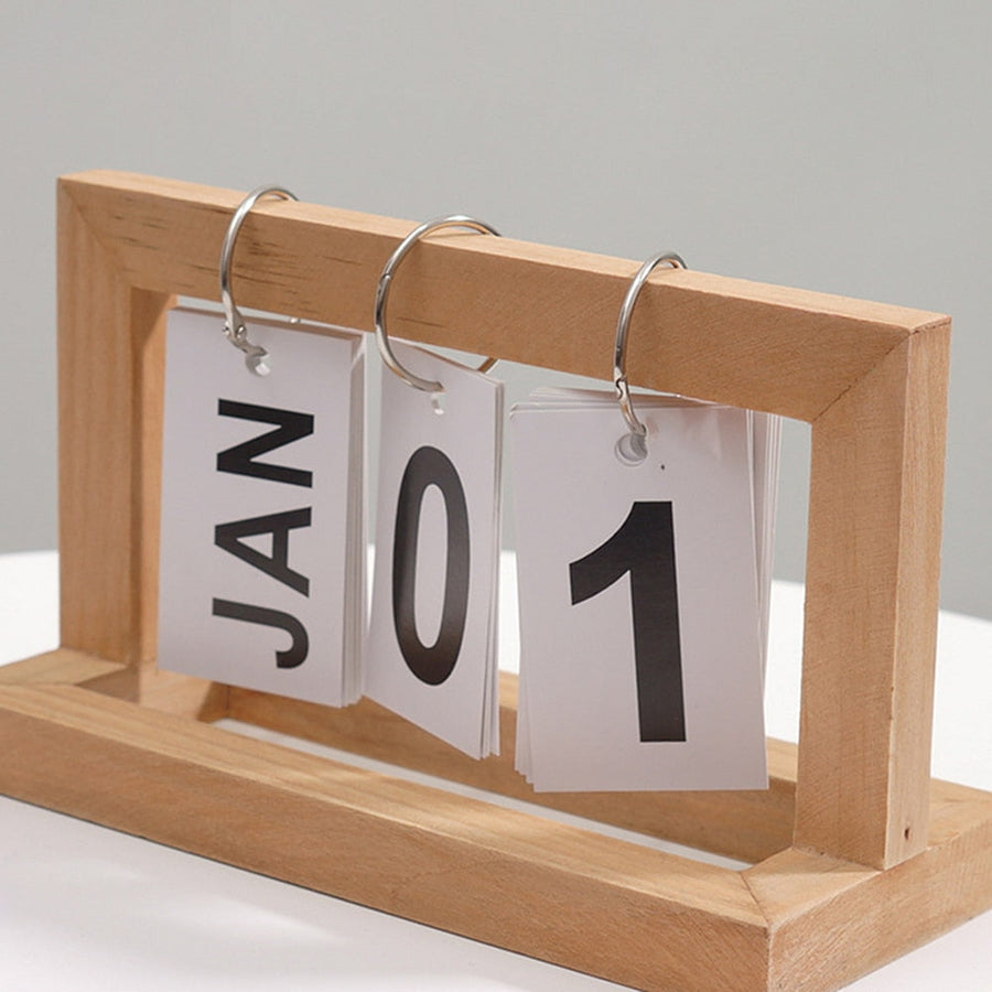 Wooden Flip Desktop Daily Calendar - Image 6