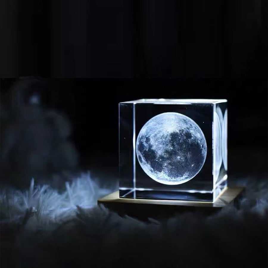 3D Crystal Cube Moon Nightlight - Image 7