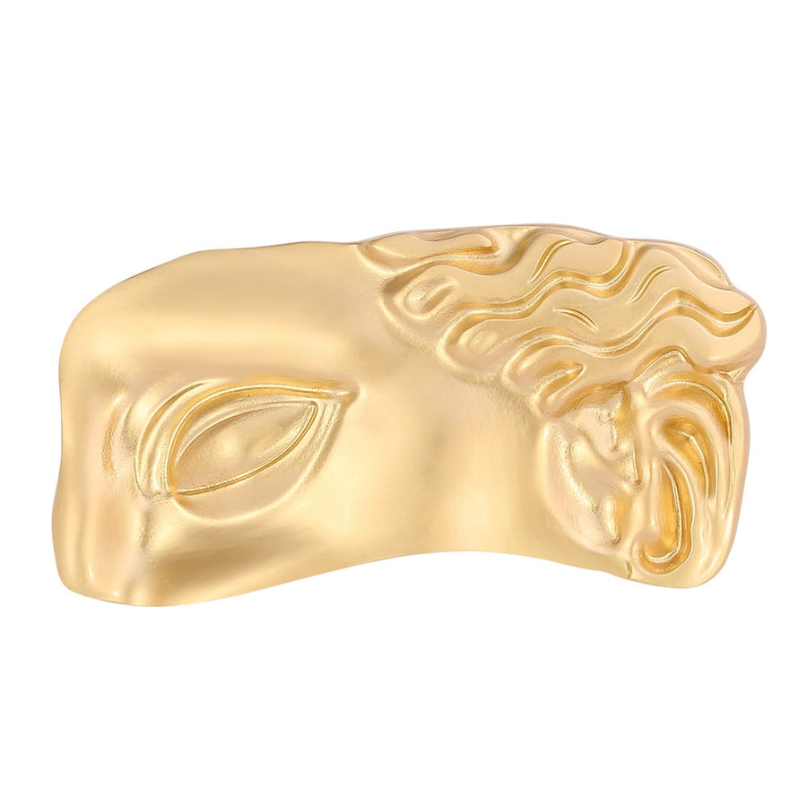 Polished Portrait Artistic Metal Face Pin Brooches - Image 7