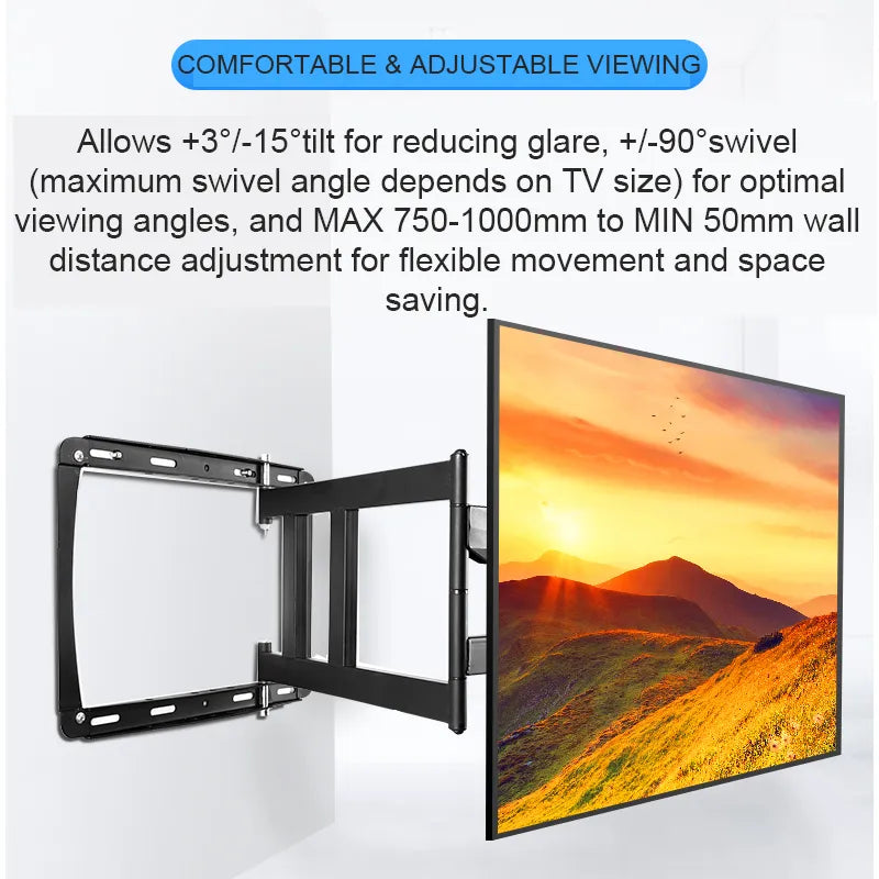Adjustable Steady Hold High-Power Long Reach TV Wall Mount - Image 2