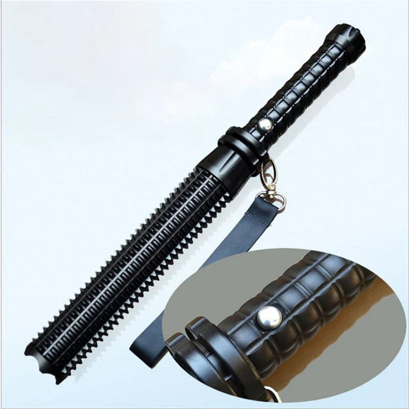 Tactical Rechargeable Flashlight Telescopic Self Defense Stick - Image 0